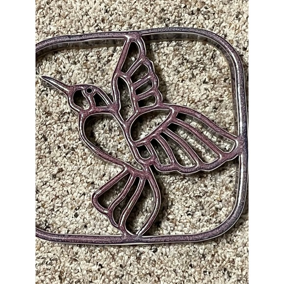Bay Pottery Ceramic Hummingbird Humming Bird Trivet Purple Wall Art - Picture 5 of 6